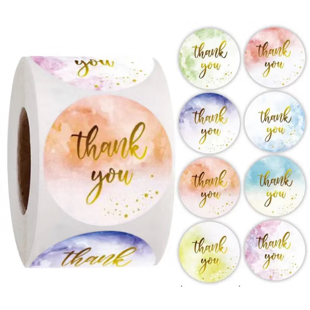 500 piece thank you stickers